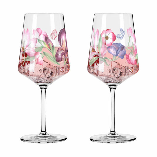 Ritzenhoff Sommersonett Sprizz 015 016 F24, 2er Set, Dominique Tage, Aperol-Glas, Aperitifglas, Kristallglas, 544 ml, 3461008