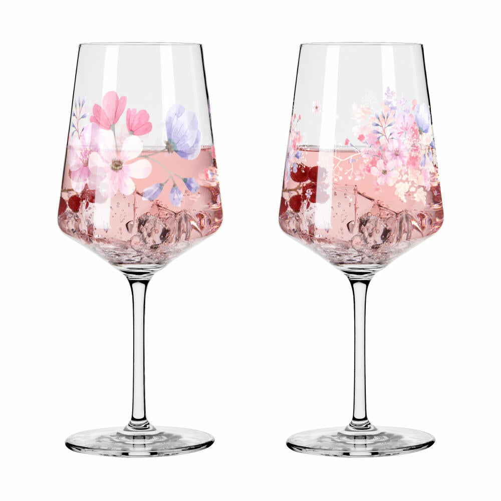 Ritzenhoff Sommersonett Sprizz 017 018 F24, 2er Set, Theresa Kuhlmann, Aperol-Glas, Aperitifglas, Kristallglas, 544 ml, 3461009