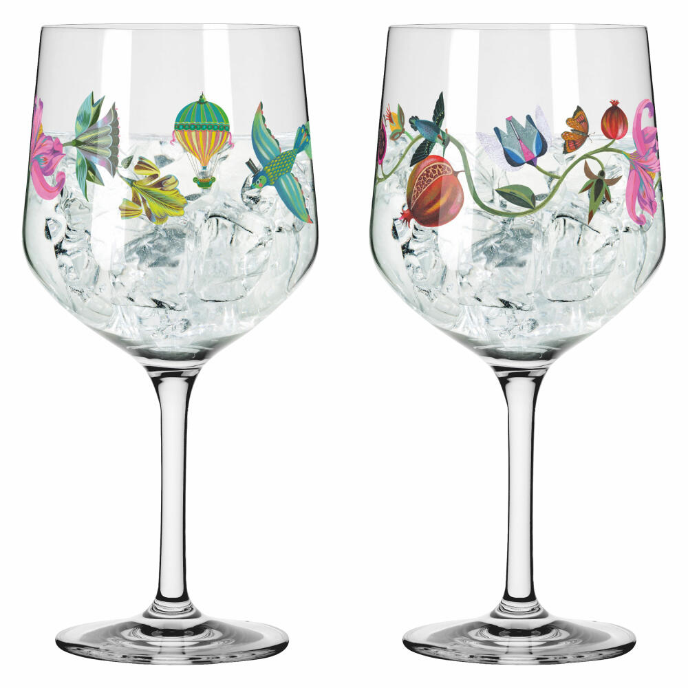 Ritzenhoff Botanic Lights Gin Kelch 009 010 F24, 2er Set, Olaf Hajek, Ginglas, Kristallglas, 720 ml, 3881002