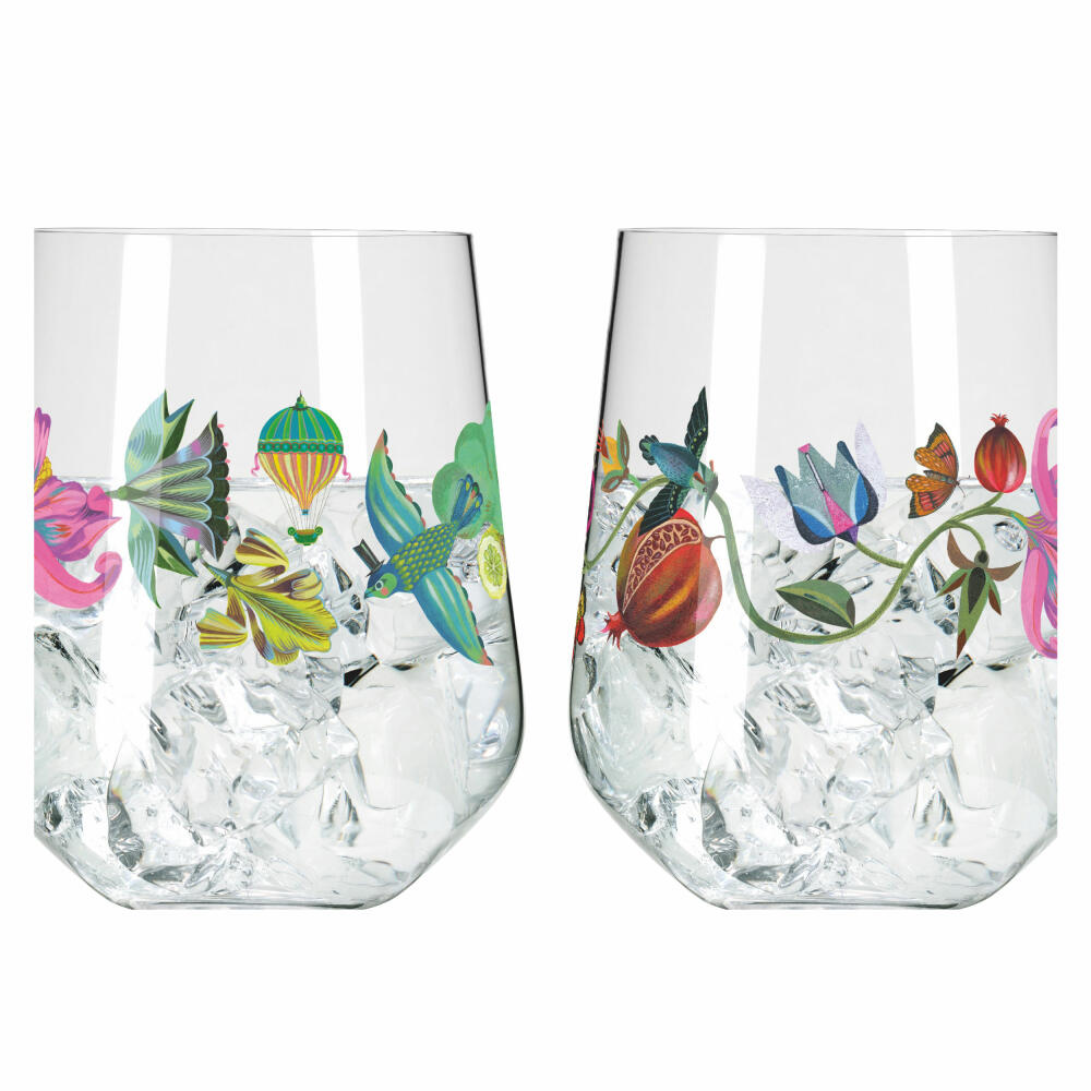 Ritzenhoff Botanic Lights Gin Tumbler 009 010 F24, set of 2, Olaf Hajek, gin glass, crystal glass, 710 ml, 3891002