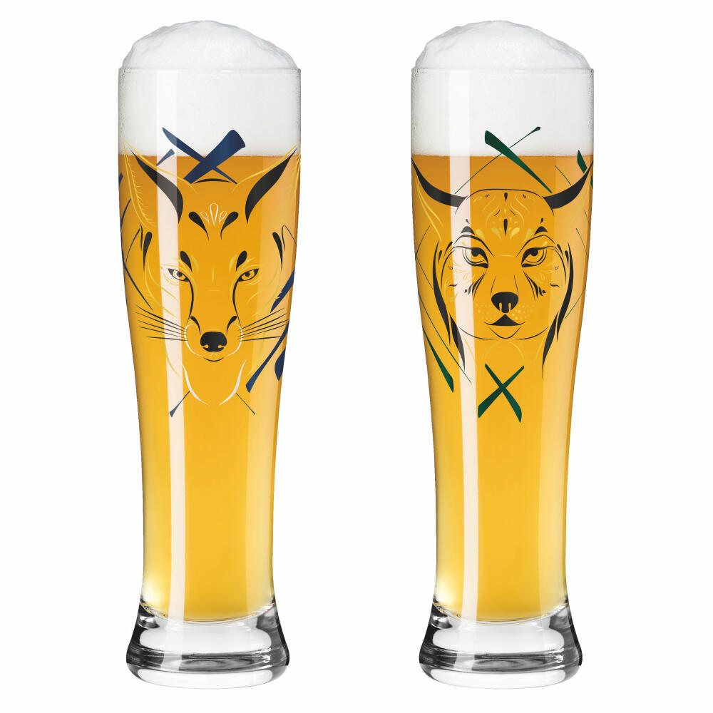 Ritzenhoff Brauchzeit Weizen 023 024 F24, set of 2, Ana Vasconcelos, wheat beer glass, glass, 646 ml, 3481012