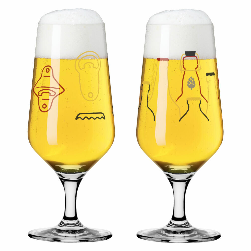 Ritzenhoff Brauchzeit Pils 013 014 F24, set of 2, Ritzenhoff Design Team, pilsner glass, crystal glass, 374 ml, 3471007