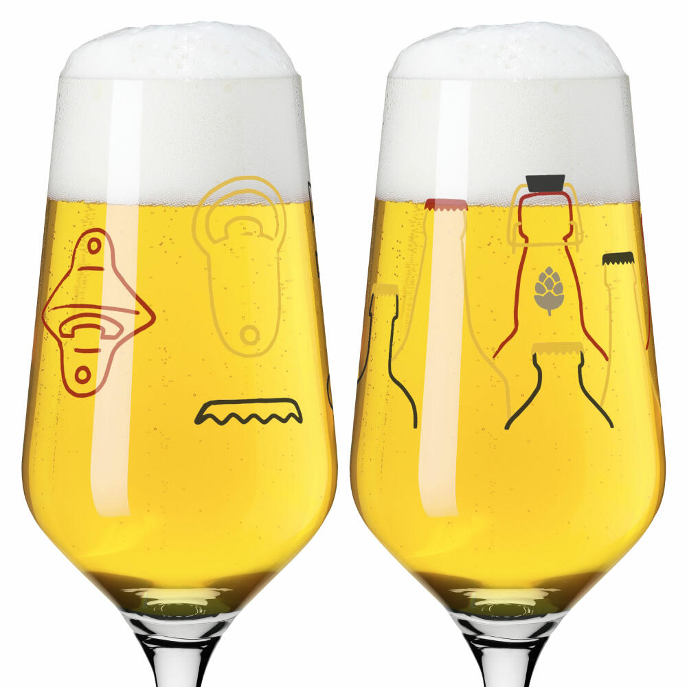 Ritzenhoff Brauchzeit Pils 013 014 F24, set of 2, Ritzenhoff Design Team, pilsner glass, crystal glass, 374 ml, 3471007