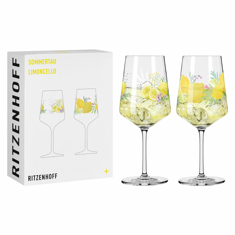 Ritzenhoff Limoncelloglas 2er Set Sommertau 019 020, Kristallglas, 544 ml, R-2931020