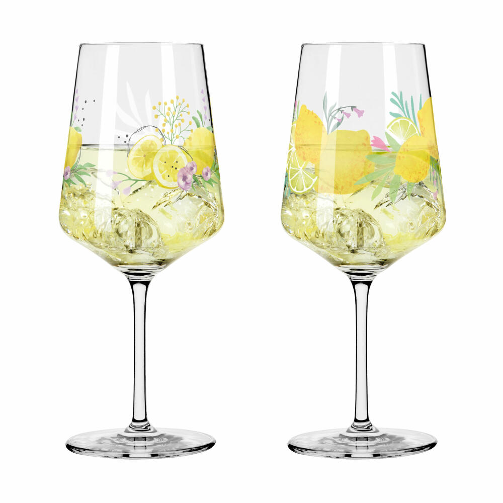 Ritzenhoff Limoncelloglas 2er Set Sommertau 019 020, Kristallglas, 544 ml, R-2931020