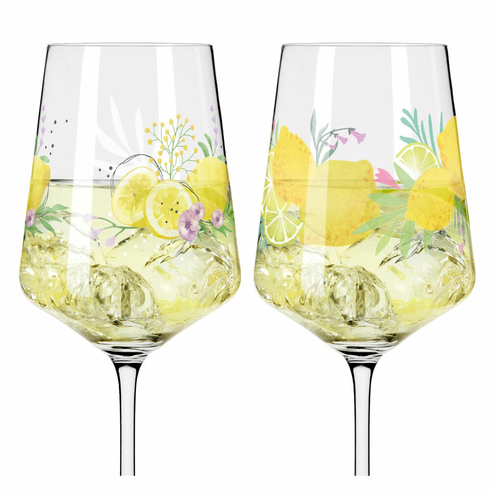 Ritzenhoff Limoncelloglas 2er Set Sommertau 019 020, Kristallglas, 544 ml, R-2931020