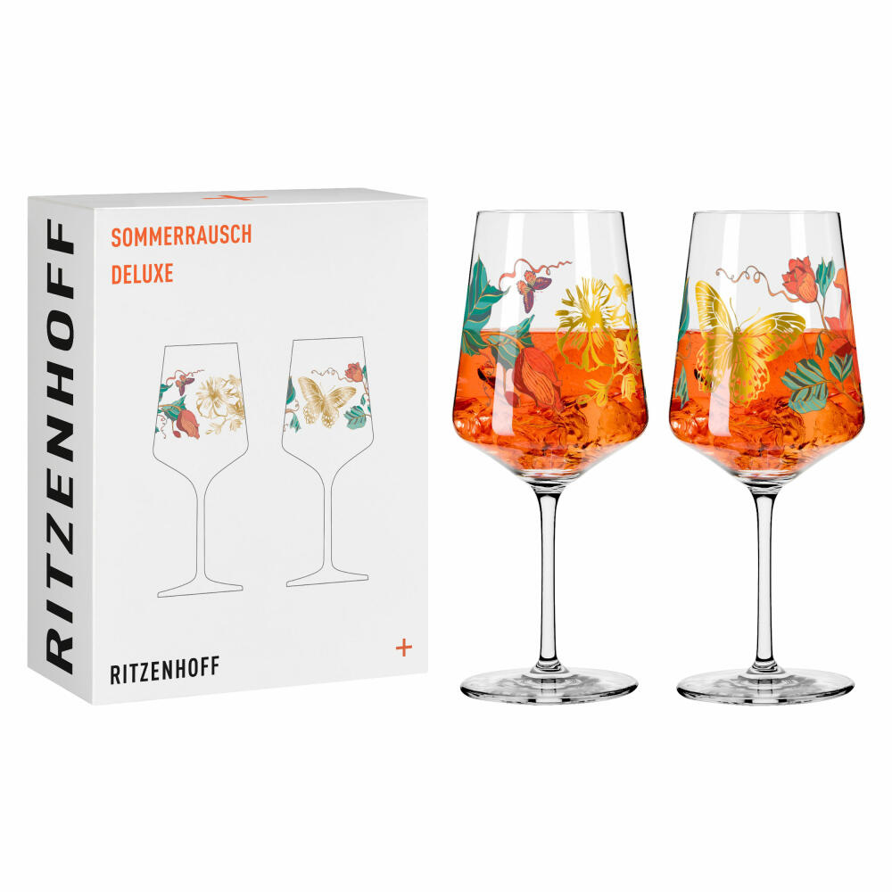 Ritzenhoff Aperitifglas 2er Set Sommerrausch Deluxe 023 024, Kristallglas, 544 ml, R-2841020