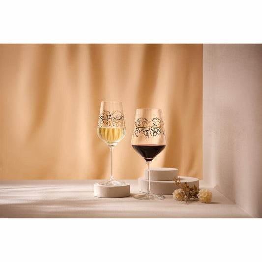 Ritzenhoff Weißweinglas Herzkristall 012, Veronica Rea F25, Kristallglas, 380 ml, 3011012