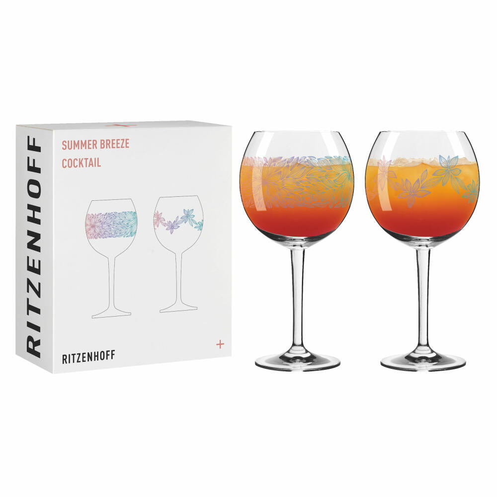 Ritzenhoff Cocktailgläser 2er Set Summer Breeze 001 002, Ana C. Vasconcelos F25, Kristallglas, 655 ml, 8071001