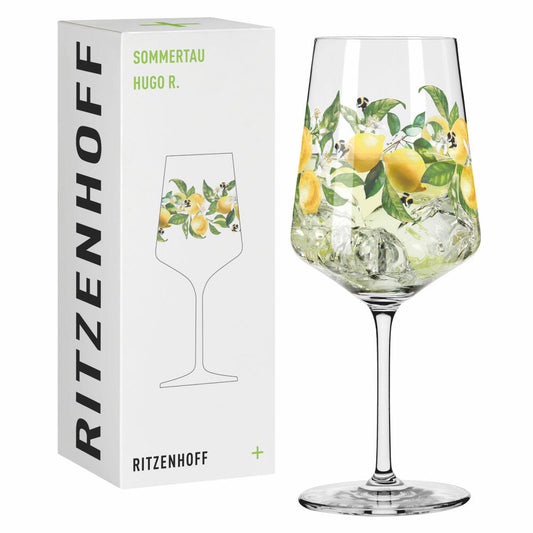 Ritzenhoff Aperitifglas Sommertau Hugo 024, Ramona Richter F25, Kristallglas, 544 ml, 2931023