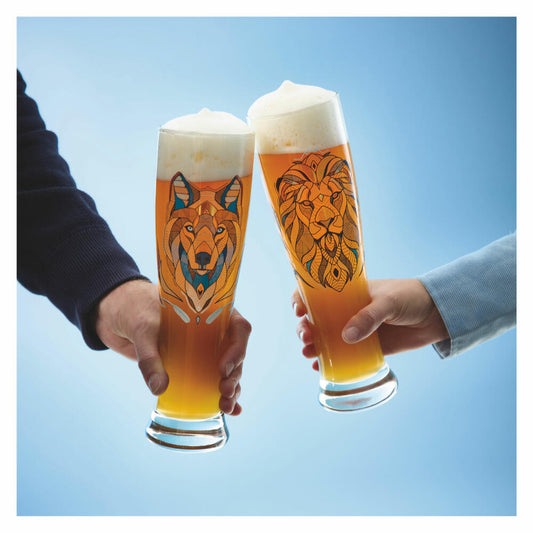 Ritzenhoff Weizenbierglas 2er Set Brauchzeit Weizen 027 028, Andreas Preis F25, Kristallglas, 646 ml, 3481015