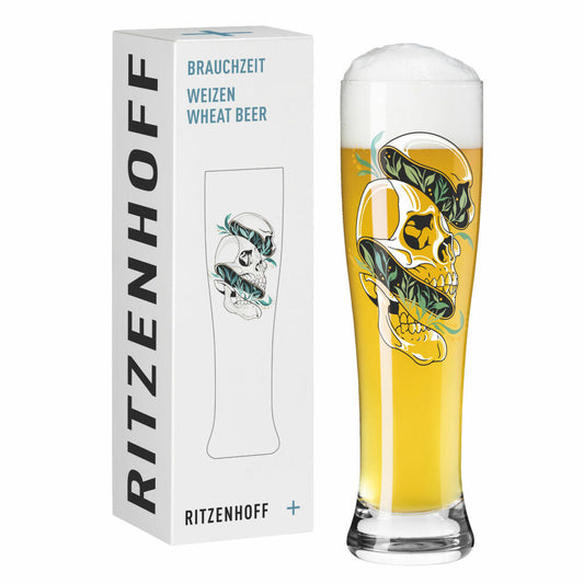 Ritzenhoff Weizenbierglas Brauchzeit Weizen 029, Ian Macarthur F25, Kristallglas, 646 ml, 3481016