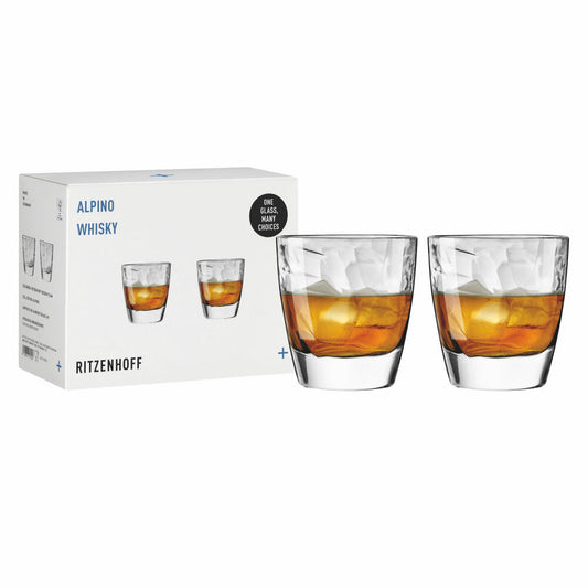 Ritzenhoff Whiskygläser 2er Set Alpino Cappuccino, RDT F25, Kristallglas, 205 ml, 3992001