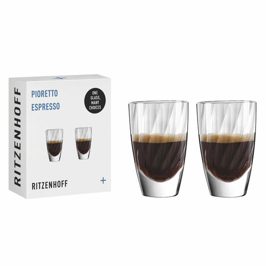 Ritzenhoff Espressogläser 2er Set Pioretto Espresso, RDT F25, Kristallglas, 53 ml, 3991003