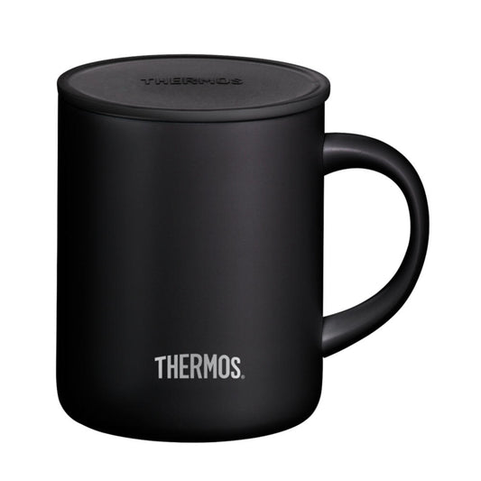 Thermos insulated drinking cup Longlife Mug, thermal mug, coffee mug, cup, stainless steel, black, 350 ml, 4071.232.035