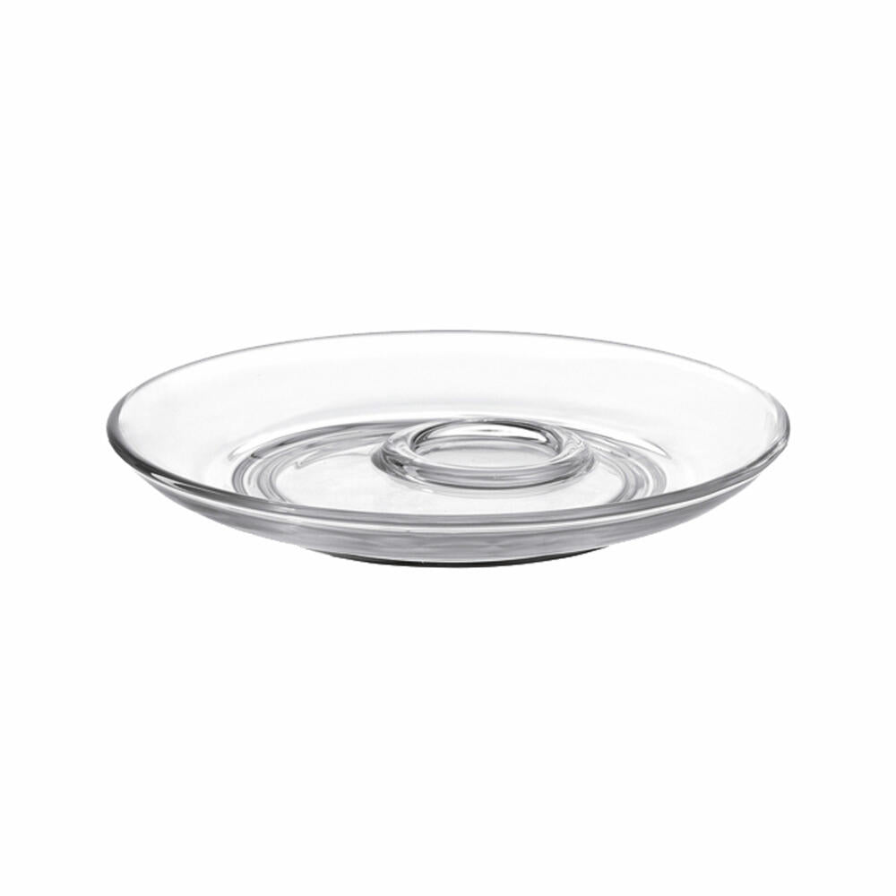 Leonardo Senso Large Saucer Set of 6, Underplate, Glass Coaster, Saucer, Glass, D 14.5 cm, 14653