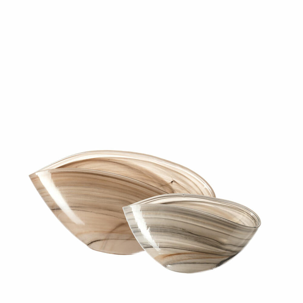 Leonardo Alabastro Bowl Set of 2, Bowl, Handmade, Glass, Beige, W 20 cm, 14694
