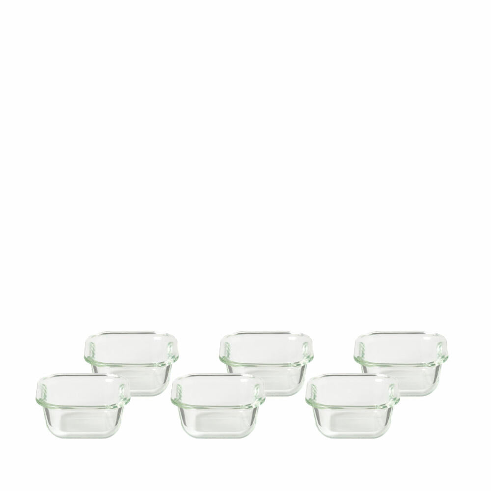 Leonardo Gusto Ofenform 6er Set, Mini Auflaufform, Ofen Form, Creme Brulee, Dessert Schälchen, Glas, 100 ml, 14743