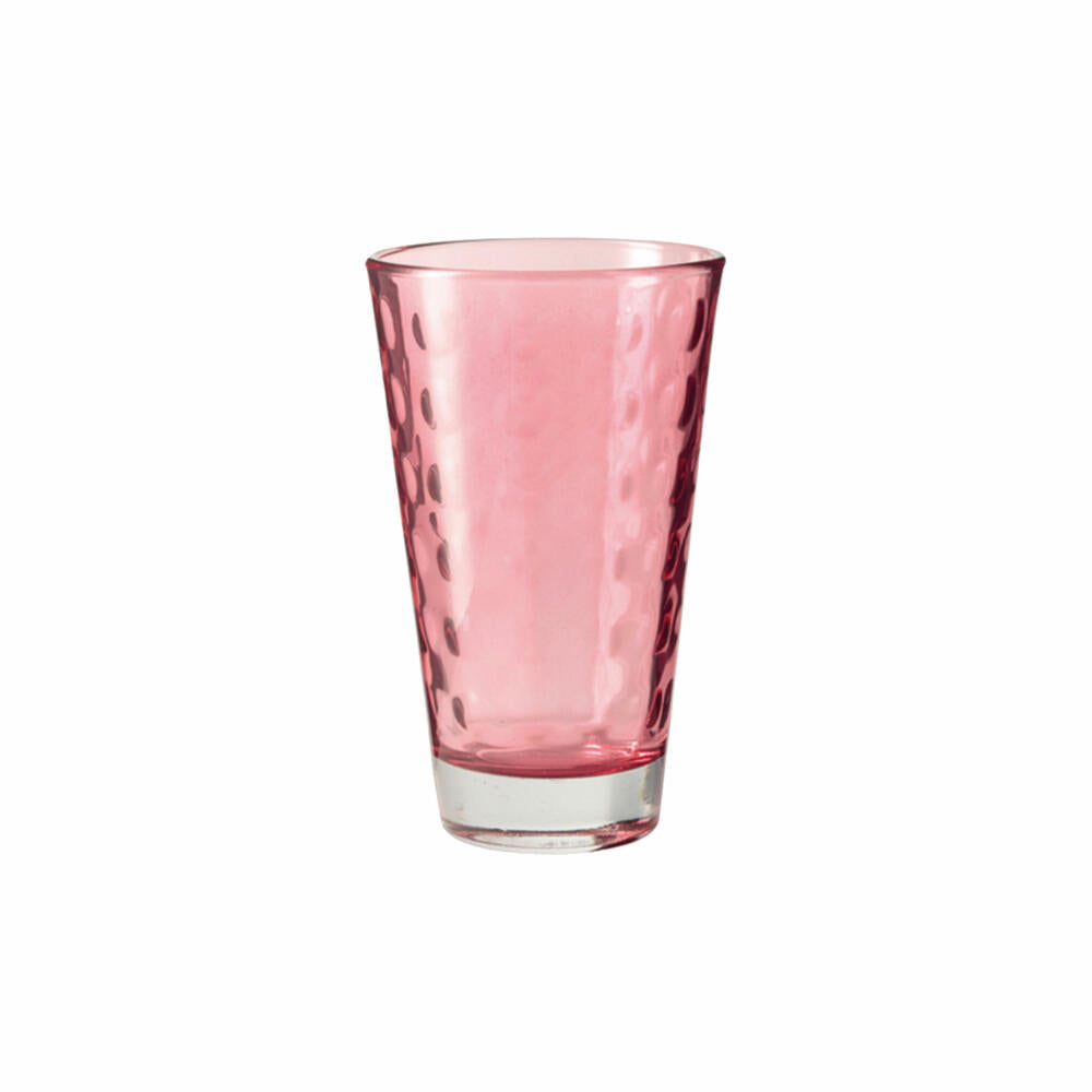 Leonardo Optic long drink glass set of 6, cocktail glass, drinking glass, mug, glass, Rubino, 200 ml, 14769