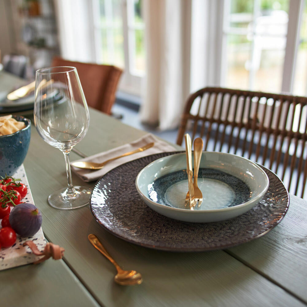 Leonardo Keramikteller MATERA, Teller, Speiseteller, Dekoteller, Keramik, Anthrazit, 32 cm, 018605