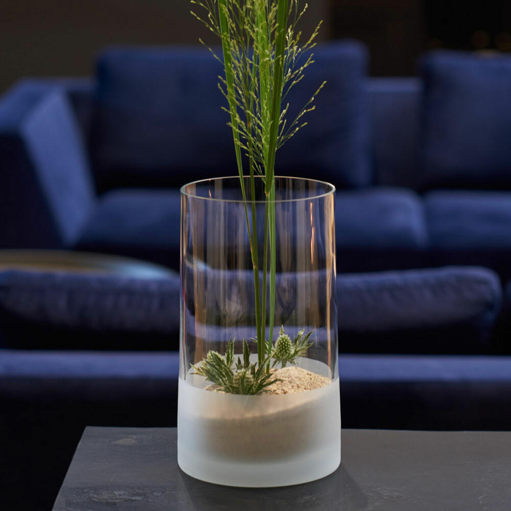 Leonardo Vase NOVARA, Dekovase, Glasvase, Kalk-Natron Glas, Satiniert, 26 cm, 018629
