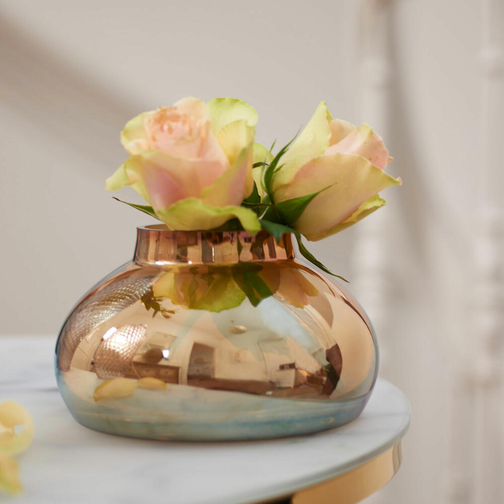 Leonardo Vase POESIA, Dekovase, Glasvase, Kalk-Natron Glas, Gold, 9.3 cm, 018649
