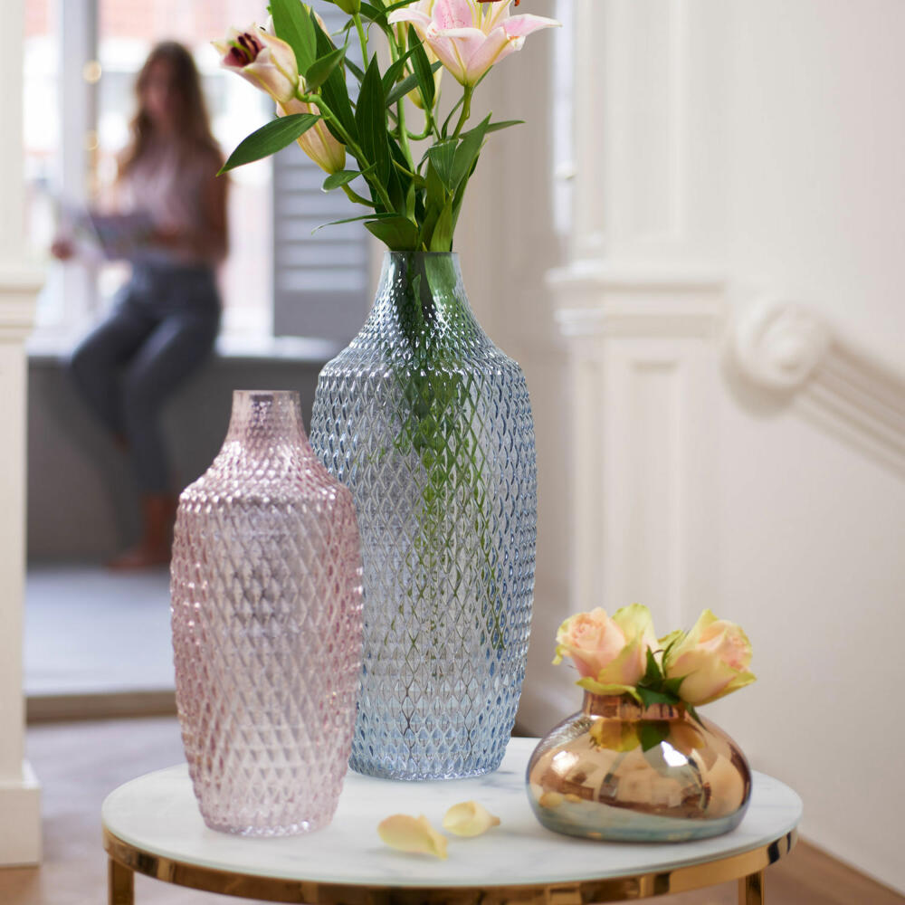 Leonardo vase POESIA, decorative vase, glass vase, soda-lime glass, gold, 14 cm, 018650