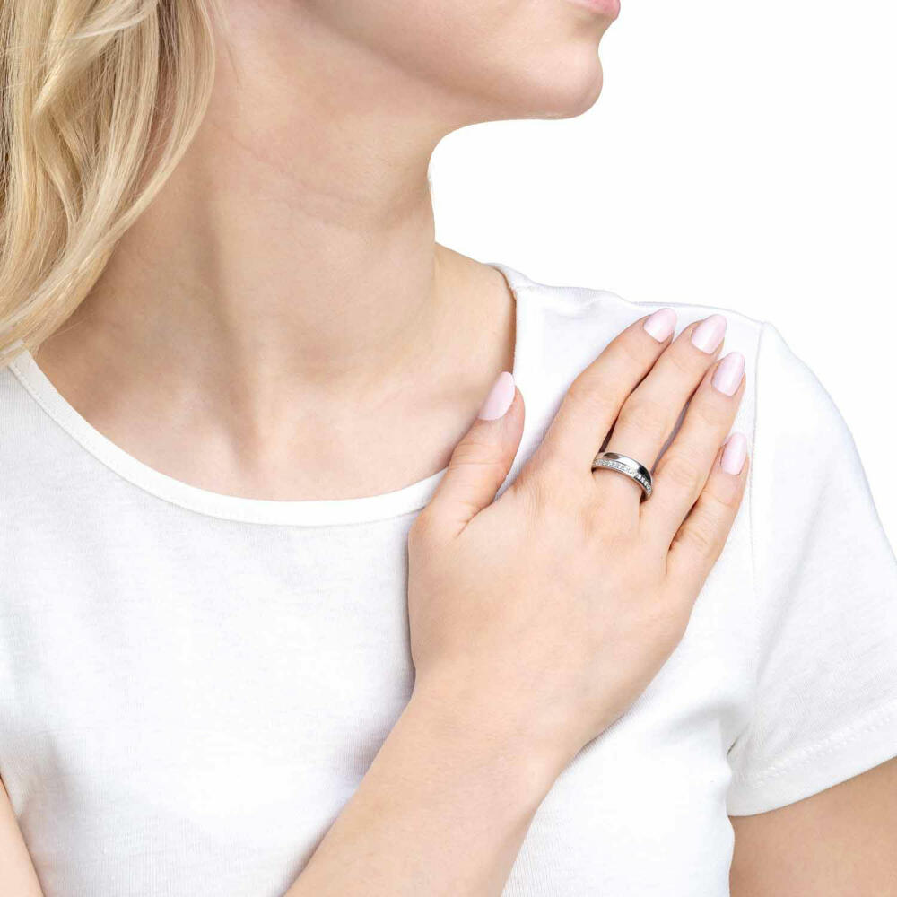 Leonardo Jewels Ring Brilliante, Fingerring, Fingerschmuck, Schmuck, Größe 20, Edelstahl, Silber, 023513