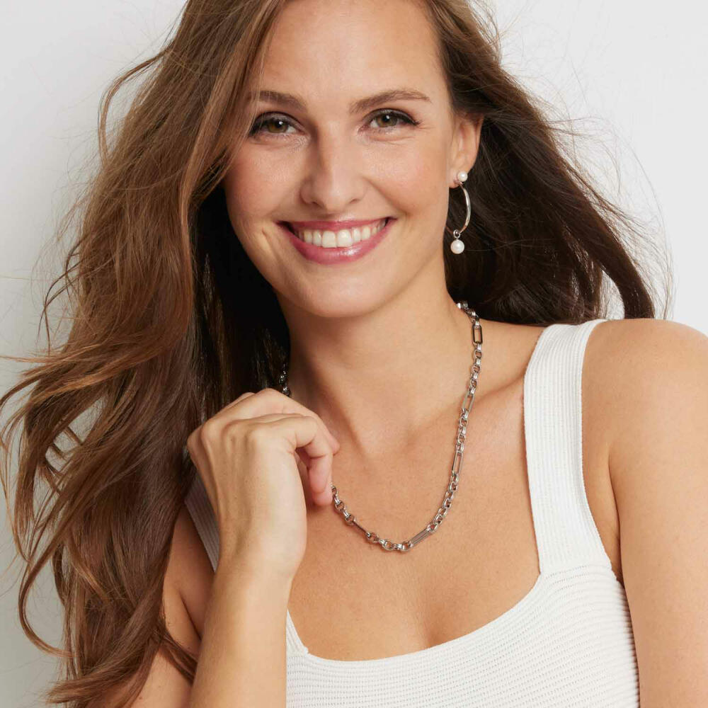 Leonardo Jewels ear studs Almina, earring, earrings, jewelry, stainless steel, white, 023537