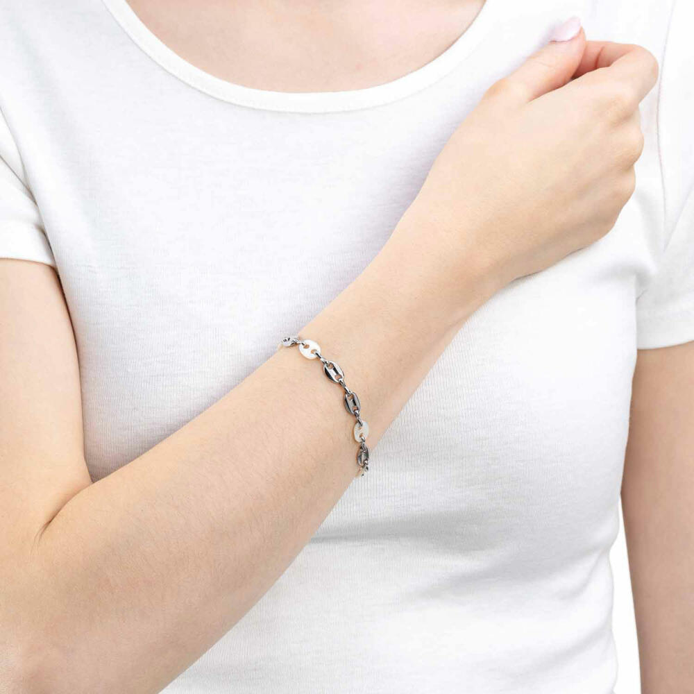 Leonardo Jewels Armband Lindi, Schmuckarmband, Armkette, Modeschmuck, Edelstahl, Silber, 023542
