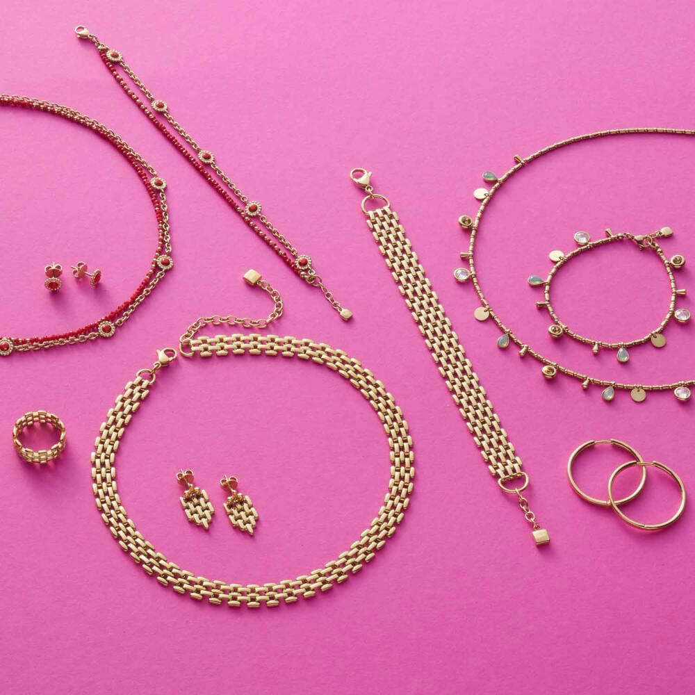 Leonardo Jewels Halskette Ella, Kette, Schmuckkette, Modeschmuck, Edelstahl IP Gold, Mehrfarbig, 023543