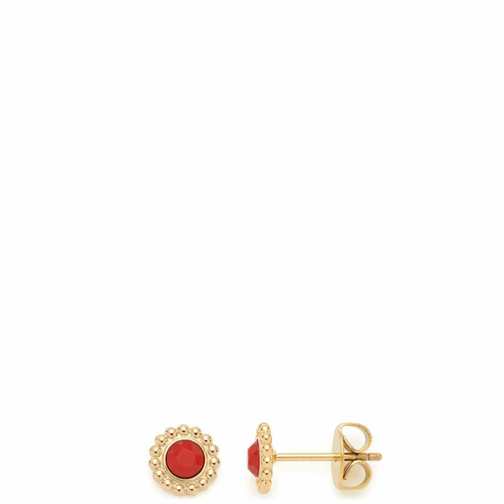 Leonardo Jewels Florena earring, earring, jewelry, stainless steel IP gold, red, 023547