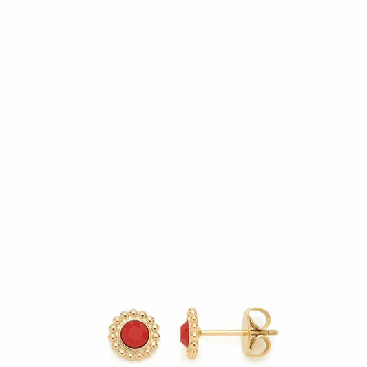Leonardo Jewels Florena earring, earring, jewelry, stainless steel IP gold, red, 023547
