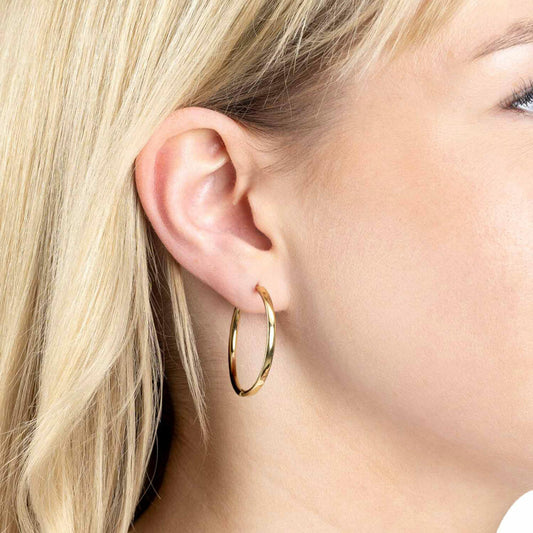 Leonardo Jewels Creole Gold Bravo, Earring, Earrings, Jewelry, Stainless Steel IP Gold, 023574