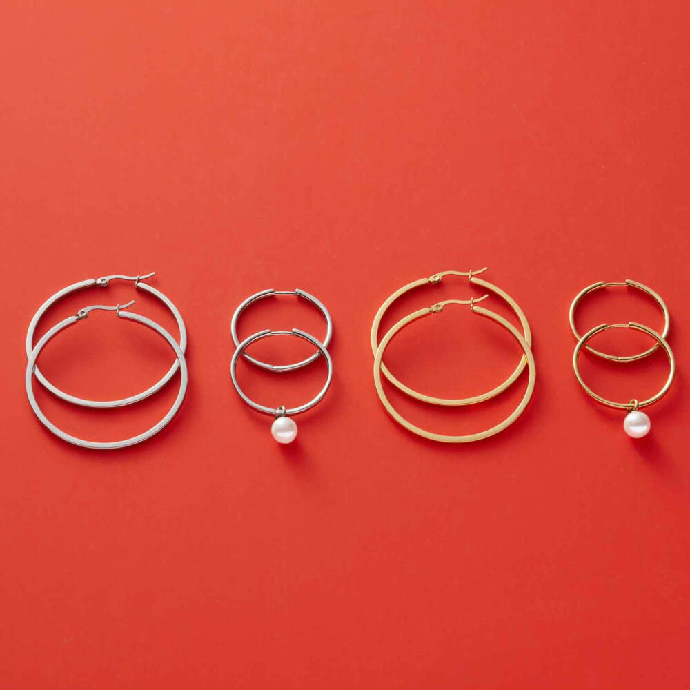 Leonardo Jewels Creole Gold Marli, Earring, Earrings, Earrings, Jewelry, Stainless Steel IP Gold, 023576