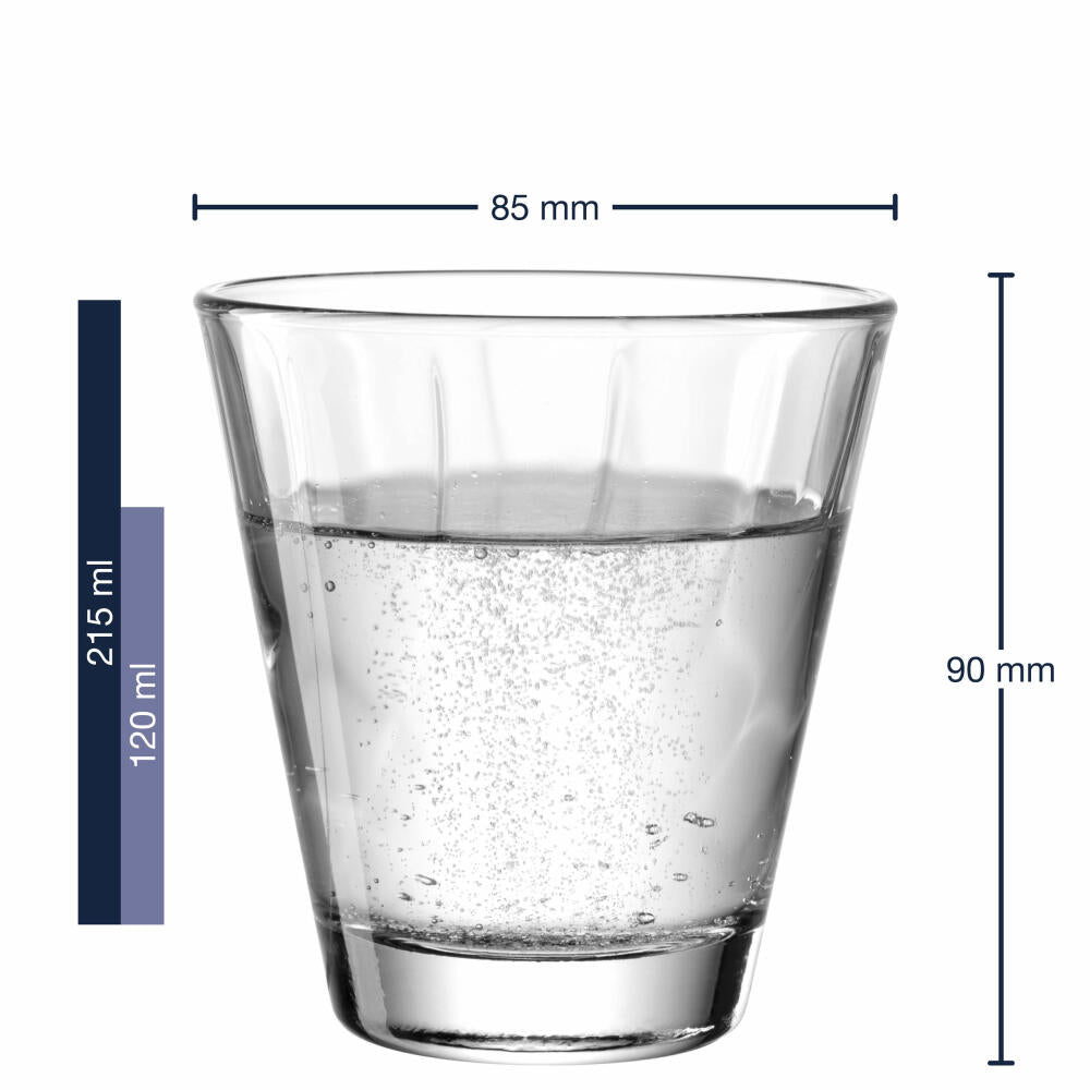 Leonardo drinking glass Twist, water glass, juice glass, soda-lime glass, 215 ml, 023590