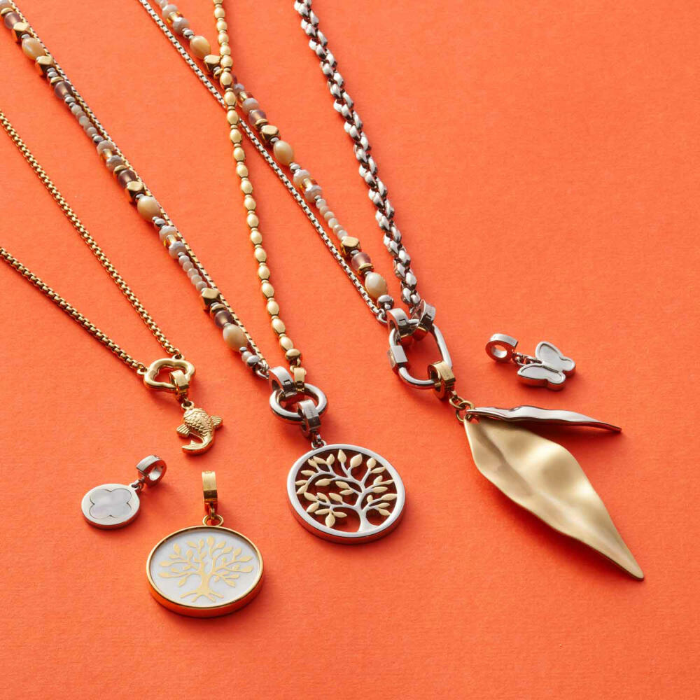 Leonardo Jewels Halskette 50 Gold Orlanda Clip&Mix, Kette, Schmuckkette, Modeschmuck, Edelstahl IP Gold , 023735