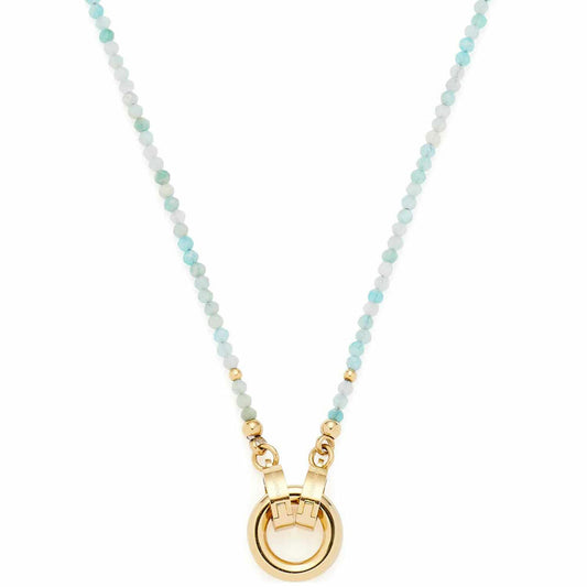 Leonardo Jewels Halskette 70 aqua Pippa Clip&Mix, Kette, Schmuckkette, Modeschmuck, Edelstahl IP Gold, Blau, 023748