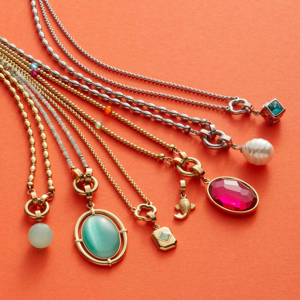 Leonardo Jewels Halskette 45 Smile Clip&Mix, Kette, Schmuckkette, Modeschmuck, Edelstahl IP Gold, Gold, 023749