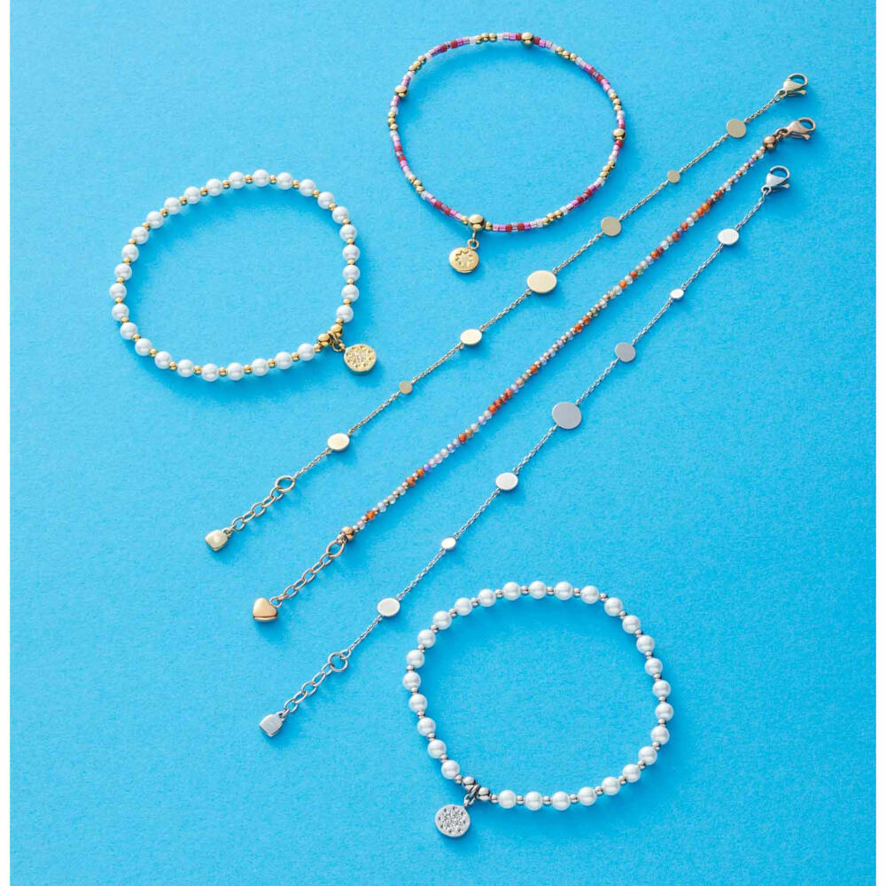 Leonardo Jewels Armband Pink Solea CIAO, Schmuckarmband, Armkette, Modeschmuck, Edelstahl IP Gold, 023915