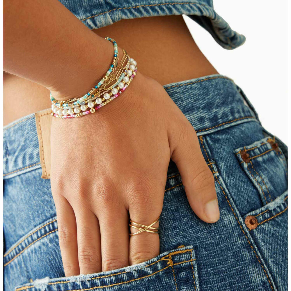 Leonardo Jewels bracelet green Solea CIAO, jewelry bracelet, arm chain, fashion jewelry, stainless steel IP gold, 023916