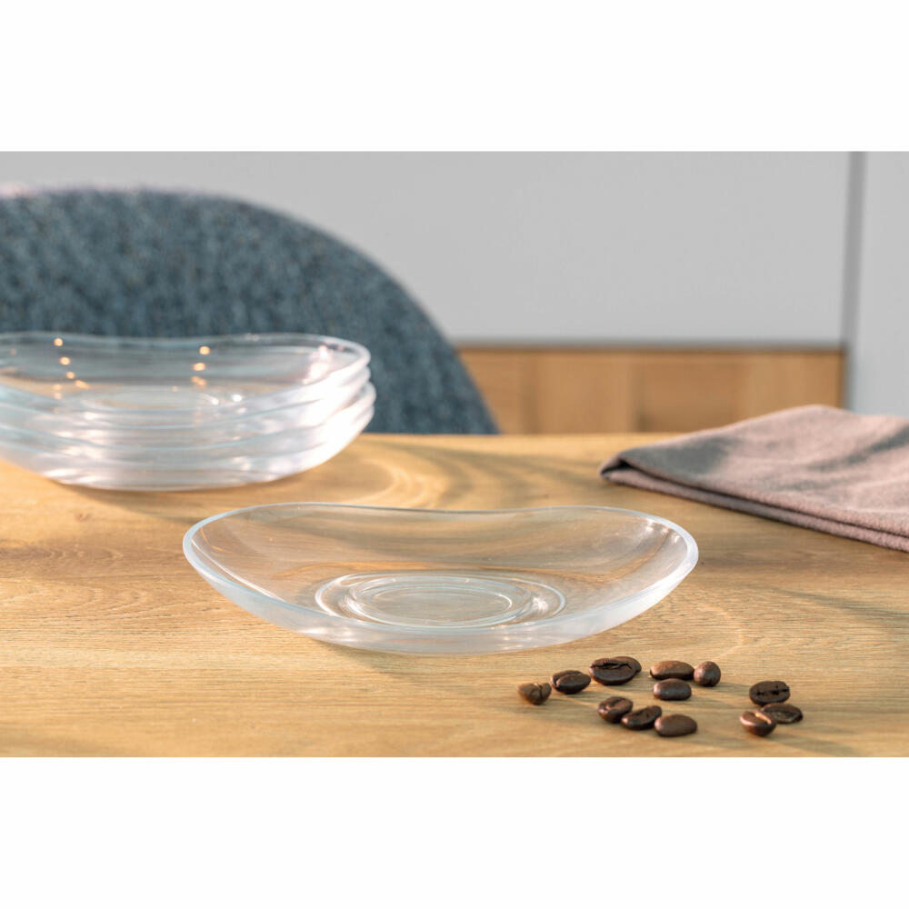 Leonardo Untertasse Napoli, Untersetzer, Untere, Kalk-Natron Glas, klar, 14.3 cm, 024204