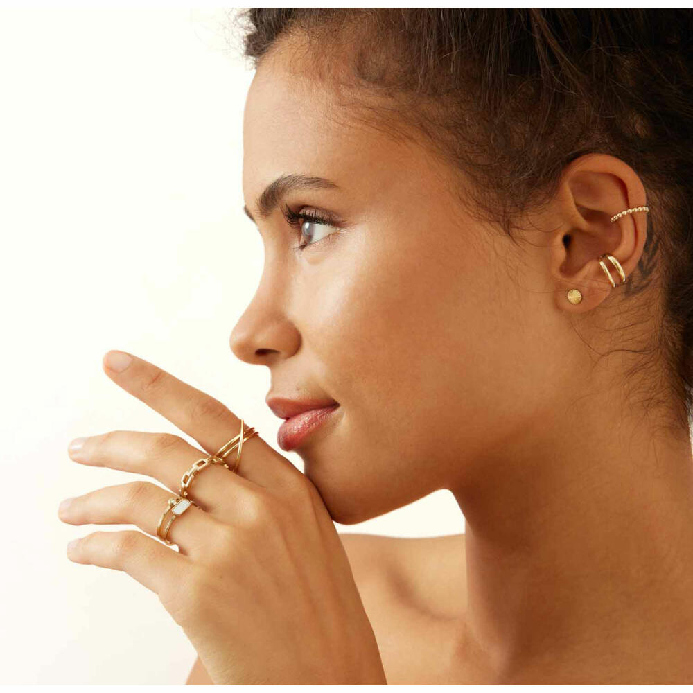 Leonardo Jewels Ear Clip Gold Lollo CIAO, Ear Clip, Earrings, Fashion Jewelry, Stainless Steel IP Gold, 024259