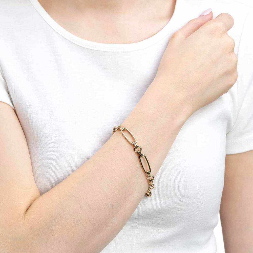 Leonardo Jewels Bracelet Mathilde Clip&amp;Mix, Jewelry Bracelet, Arm Chain, Fashion Jewelry, Stainless Steel IP Gold, 024267