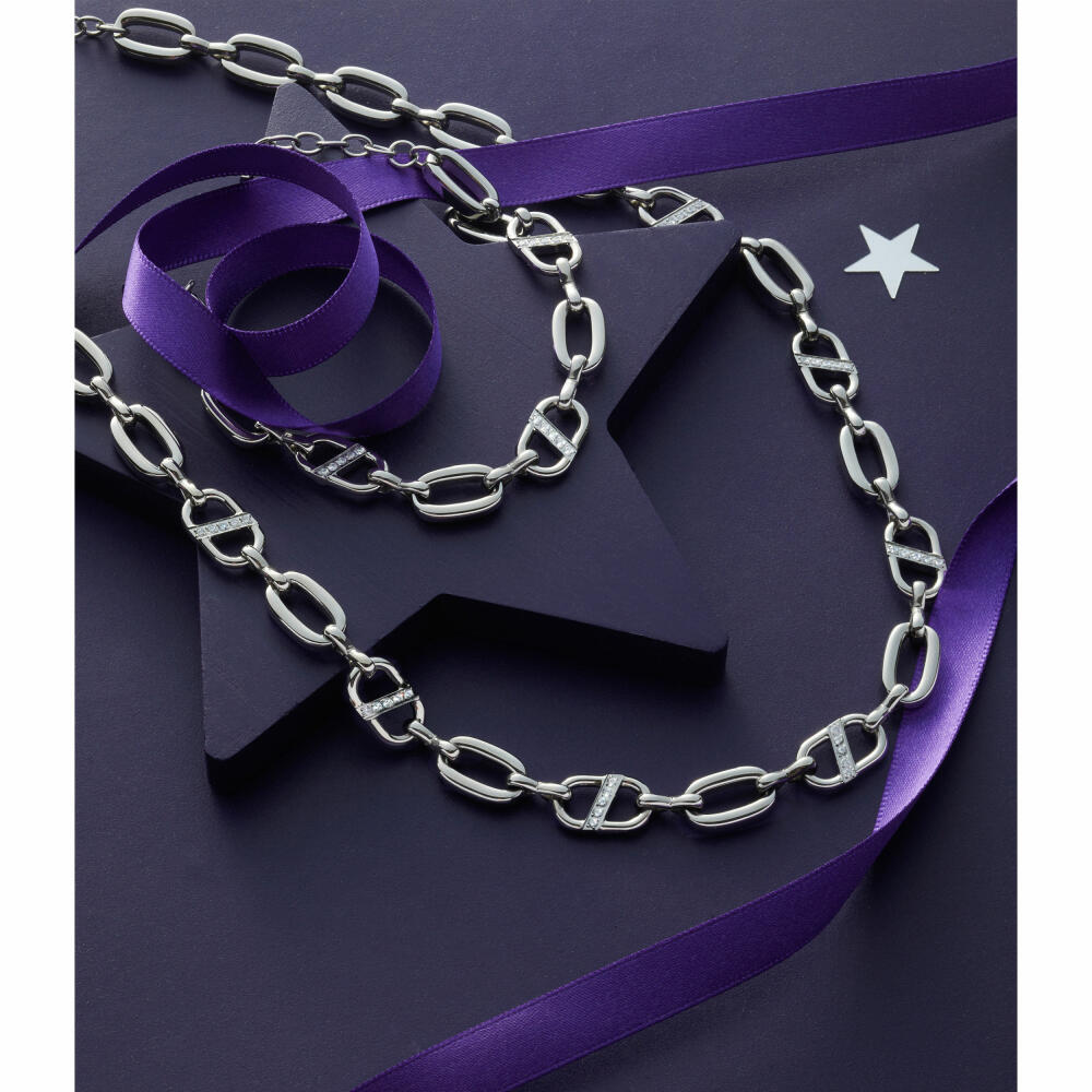 Leonardo Jewels Halskette 45 Narea, Kette, Schmuckkette, Modeschmuck, Edelstahl, Zirkonia, 024276