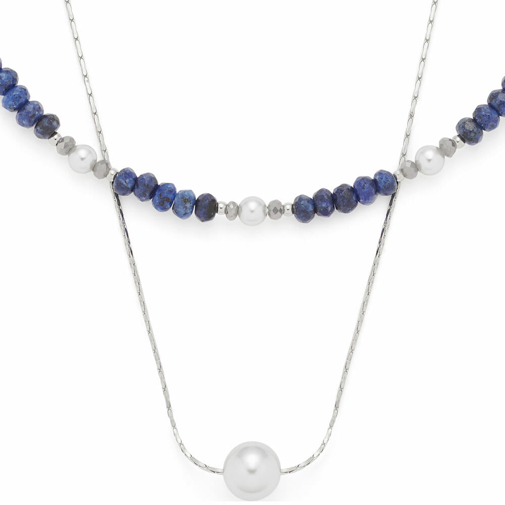 Leonardo Jewels Halskette 45 Anjana, Kette, Schmuckkette, Modeschmuck, Edelstahl, Glasperlen, 024311