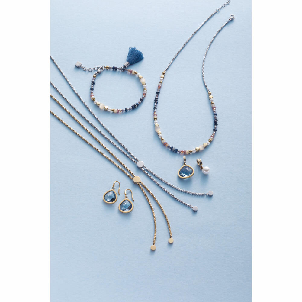 Leonardo Jewels Halskette 45 Babsi, Kette, Schmuckkette, Modeschmuck, Edelstahl, Glasperlen, 024313