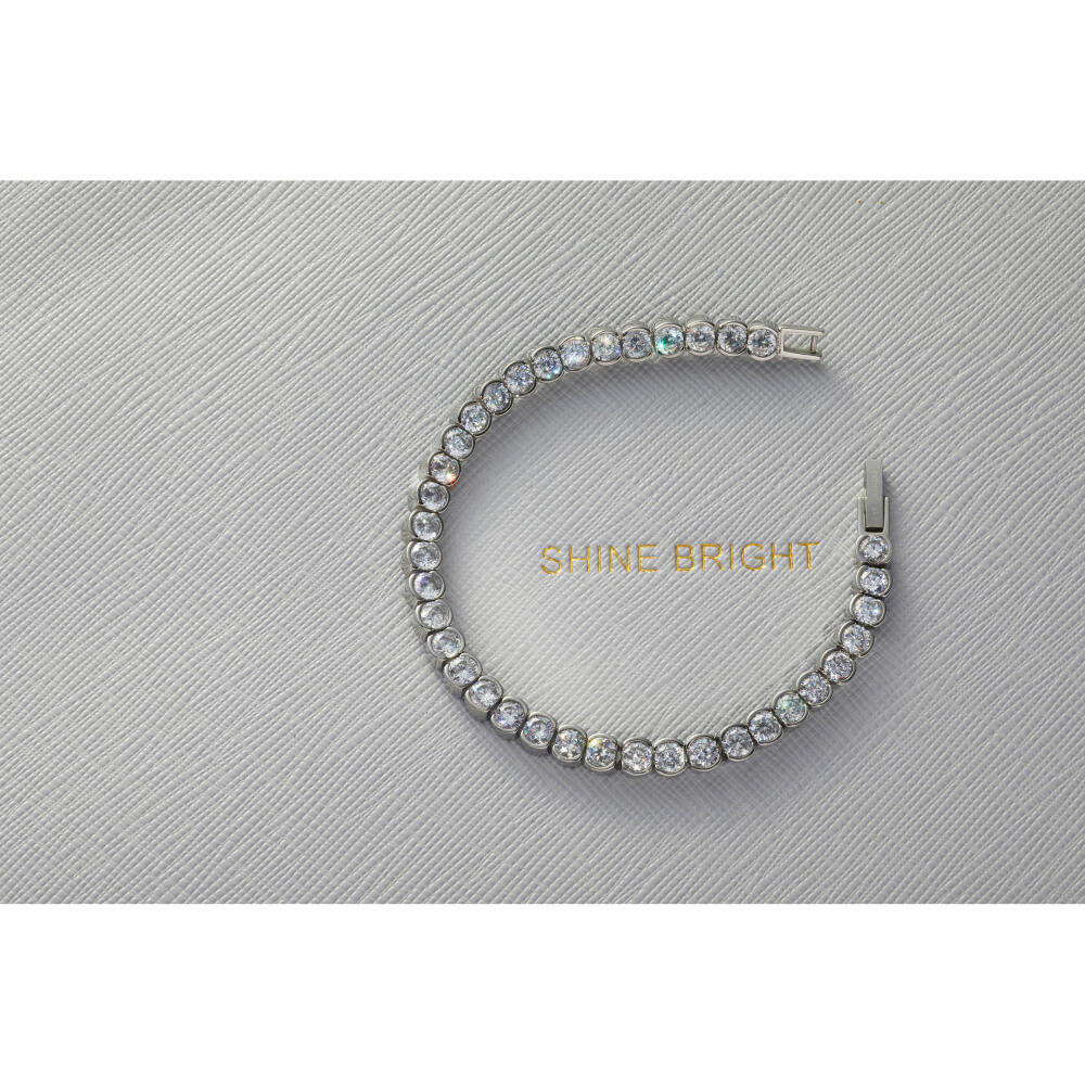Leonardo Jewels Armband Cremona, Schmuckarmband, Armkette, Modeschmuck, Edelstahl, Zirkonia, 024336