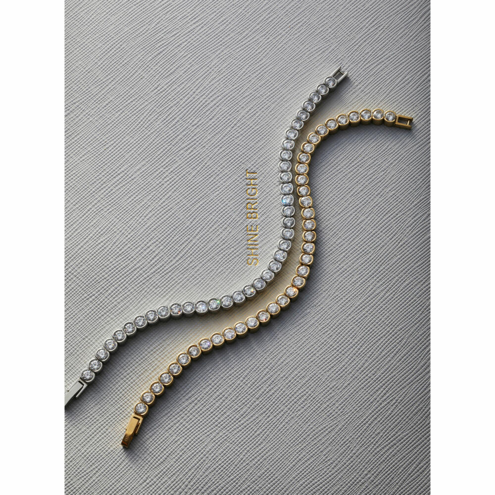 Leonardo Jewels Armband Cremona, Schmuckarmband, Armkette, Modeschmuck, Edelstahl, Zirkonia, 024336