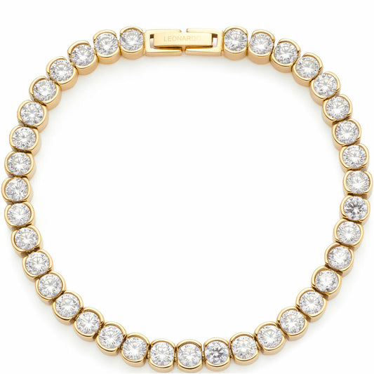 Leonardo Jewels Armband Cremona gold, Schmuckarmband, Armkette, Modeschmuck, Edelstahl IP gold, Zirkonia, 024337